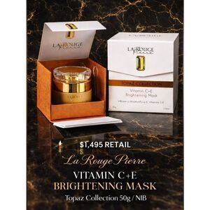 La Rouge Pierre Vitamin C+E Brightening Mask Topaz Collection Luxury Skincare